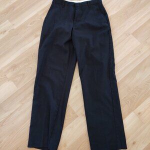 CHAPS BLACK FLAT FRONT 3 POCKET SLACKS DRESS PANTS 18 REG BOYS YOUNG MAN